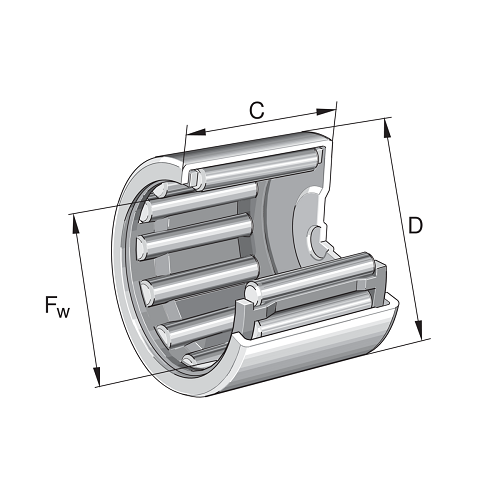 Closed End Drawn Cup Needle Roller Bearing, BK-1816