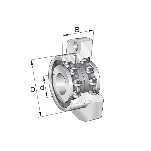 Axial Angular Contact Ball Bearing, ZKLFA-0640-2RS