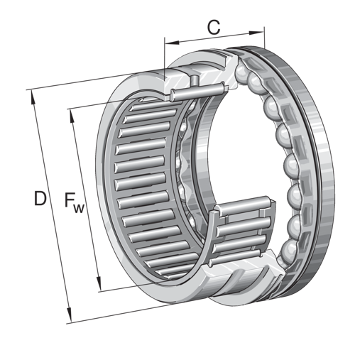 Combined Needle Bearing, NKX-25Z