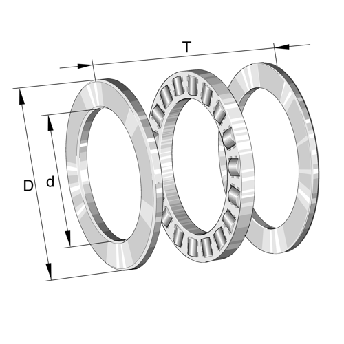 Axial Cylindrical Roller Bearing, 81114