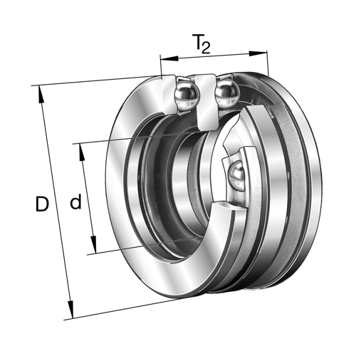 Axial Thrust Ball Bearing, 52230MP