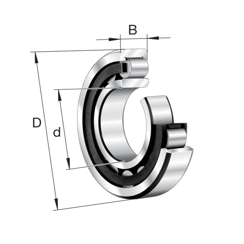 Cylindrical Roller Bearing, NU418MAC3