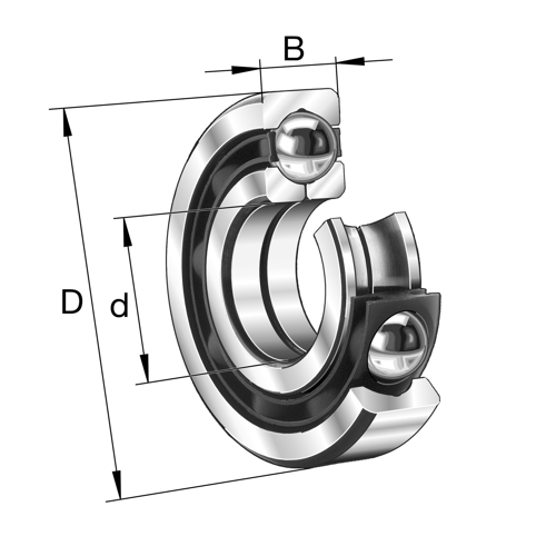 Angular Contact Ball Bearing, QJ211TVP