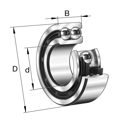 Angular Contact Ball Bearing, 3200B.TVH.C3