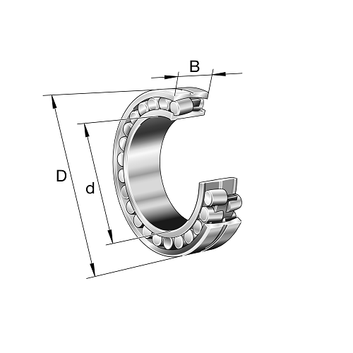 Spherical Roller Bearing, 23160BK.MB.C3