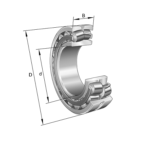 Spherical Roller Bearing, 24026E1.TVPB