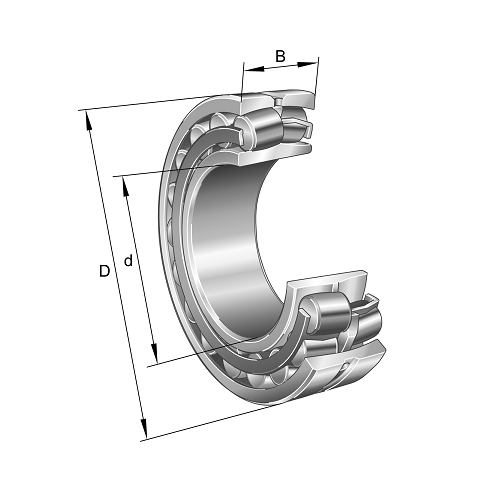 Spherical Roller Bearing, 23148E1.K.C3