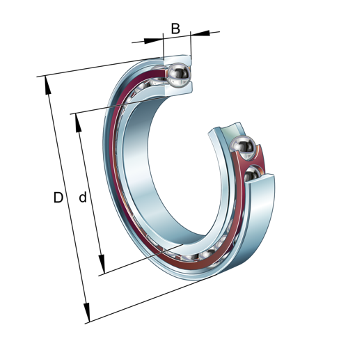 Angular Contact Ball Bearing, B-7210CTP4SUM