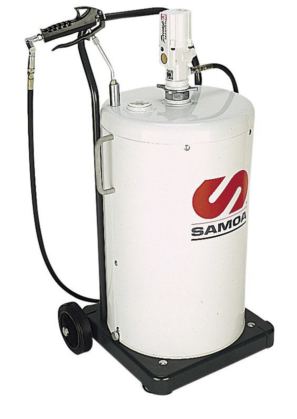 PM3, 55:1 RATIO MOBILE AIR OPERATED GREASER - SHIELDED - 50 KG (WITH PROTECTIVE DRUM CABINET)