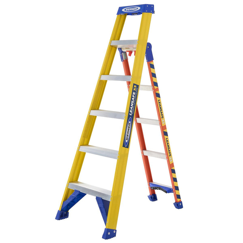 Leansafe X3 Fibreglass 3 in 1 Combination Ladder