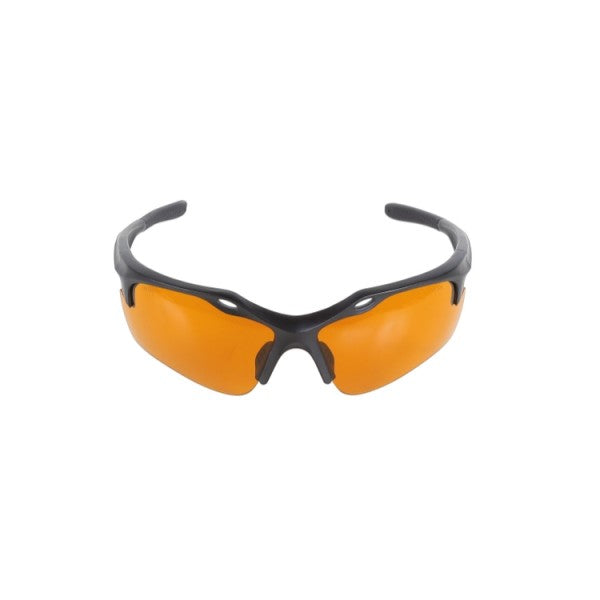 7076BU-SAFETY GLASSES ORANGE POLY.LENSES