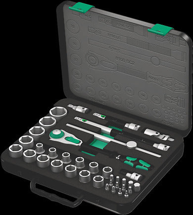 8100SC2 SOCKET SET 1/2" DRIVE METRIC ZYKLOP 37PC