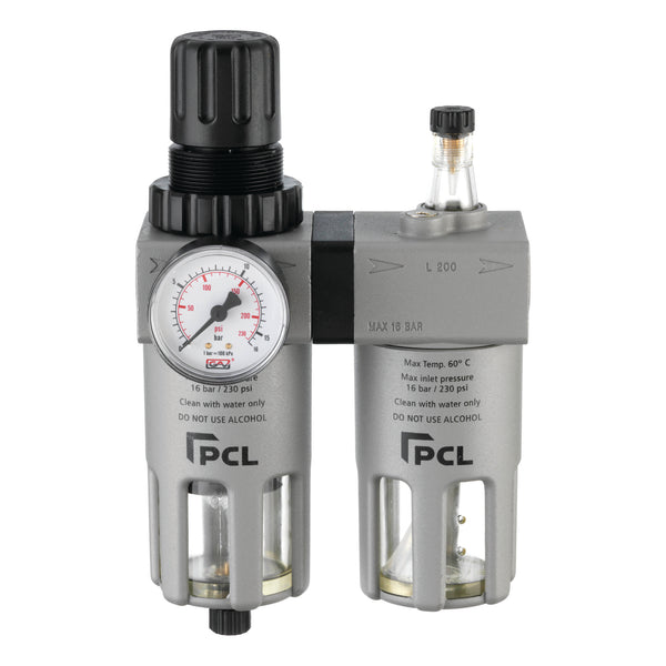 1/2" BSPP Filter/Regulator + Lubricator; ATCFRL12