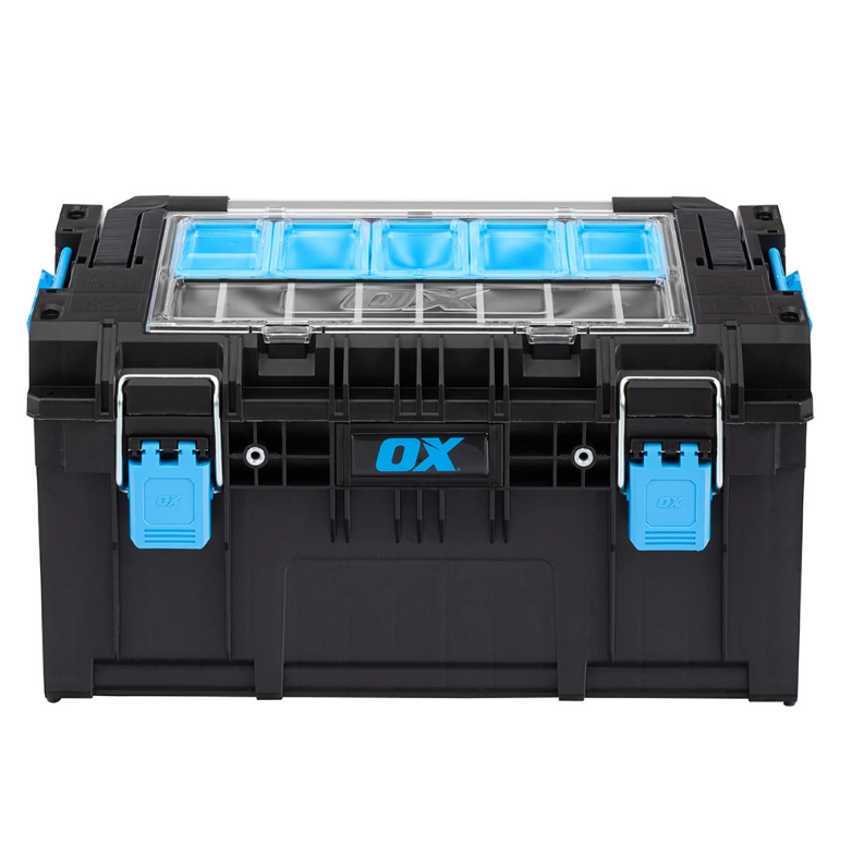 OX TOOLTREK Pro Tote Tool Box with Organiser Top