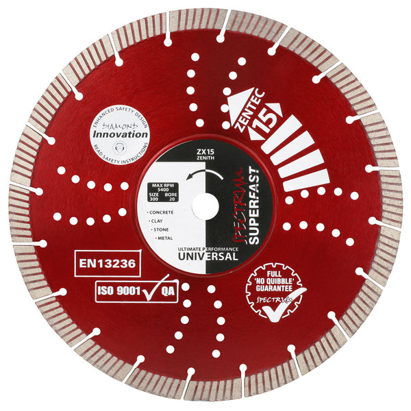 Ultimate Zenith Diamond Blade - Universal / Ultra Hard - 230/22.23mm