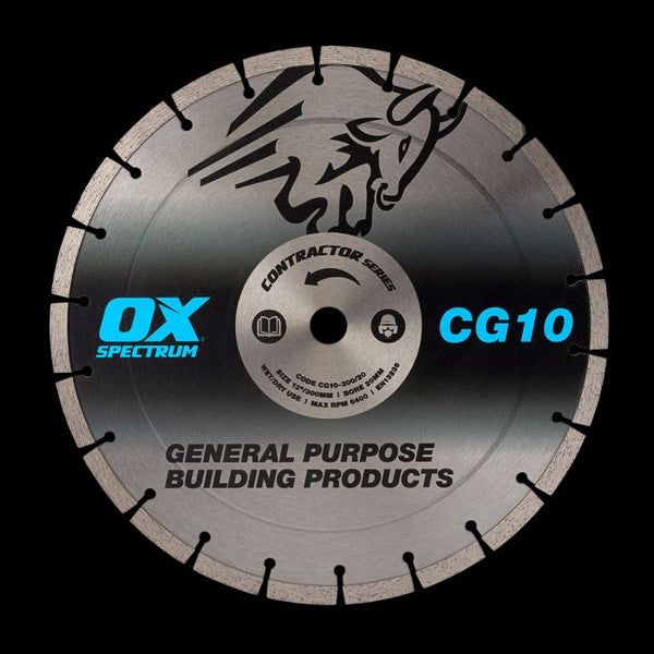 OX Spectrum Contractor Diamond Blade 10mm - General Purpose - 230/22.23mm