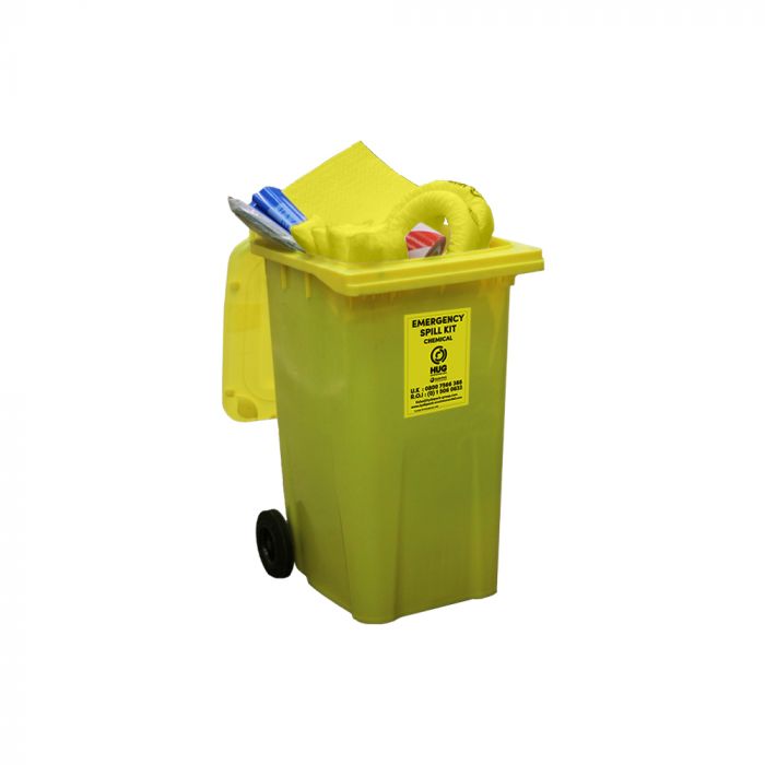 255 Litre Chemical Emergency Spill Kit - Wheeled Bin