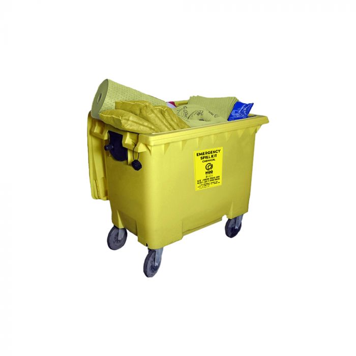 1100 Litre Chemical Emergency Spill Kit - Wheeled Bin