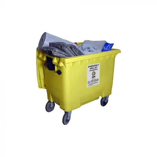 1100 Litre Maintenance Emergency Spill Kit - Wheeled Bin