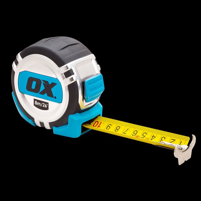 OX Pro Heavy Duty Tape Measure - 8m / 26ft