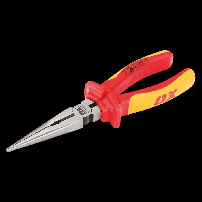 OX Pro VDE Long Nose Pliers - 200mm / 8in