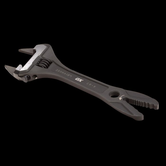 OX Pro Slim Jaw Adjustable Wrench - 200mm / 8in