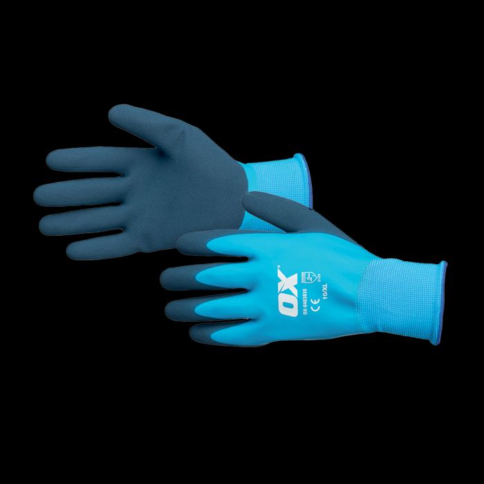 OX Waterproof Latex Gloves Size 10 XL