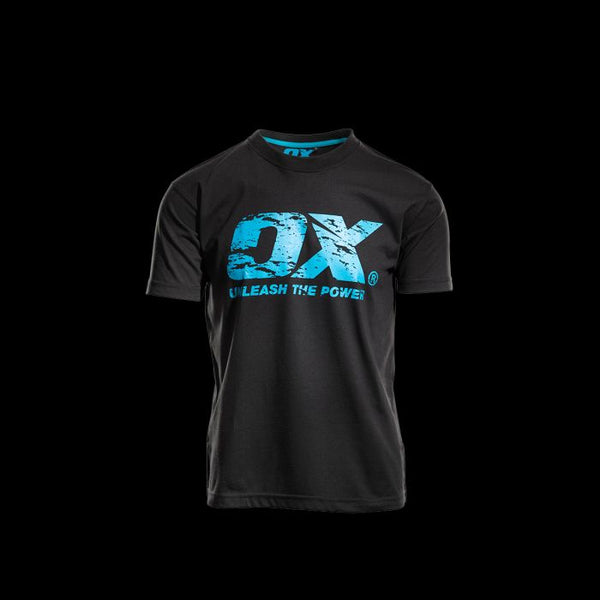 OX Crew Neck T-shirt (Black) - L