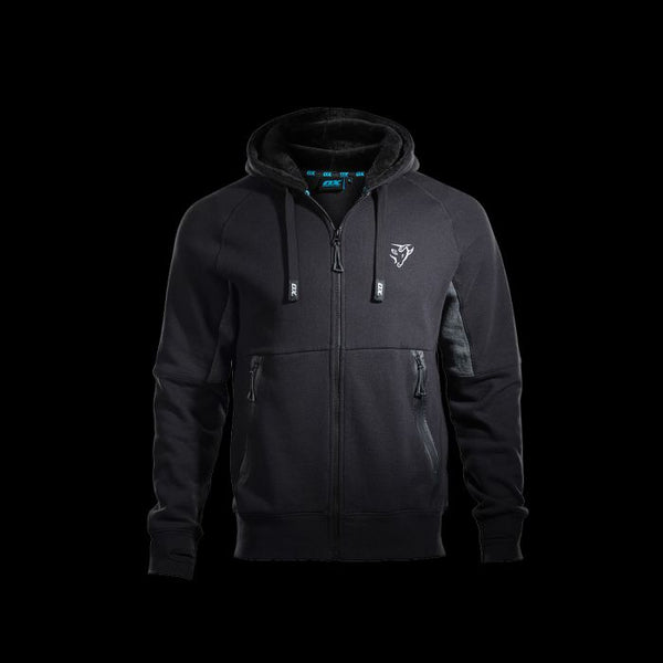 OX Zip Through Hoodie (Black/Grey) - M