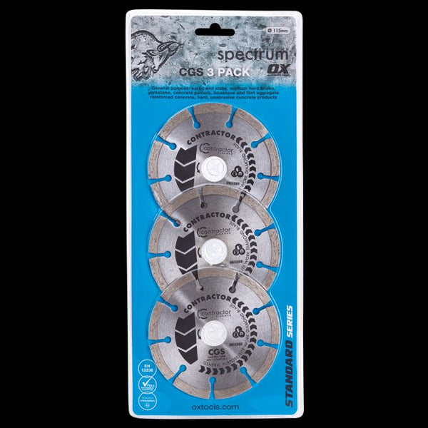 Spectrum Contractor CGS Diamond Blade Triple Pack 115/22.23mm