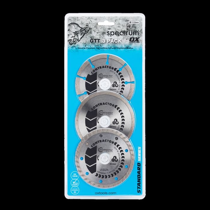 Spectrum Contractor GTT Diamond Blade Triple Pack 115/22.23mm