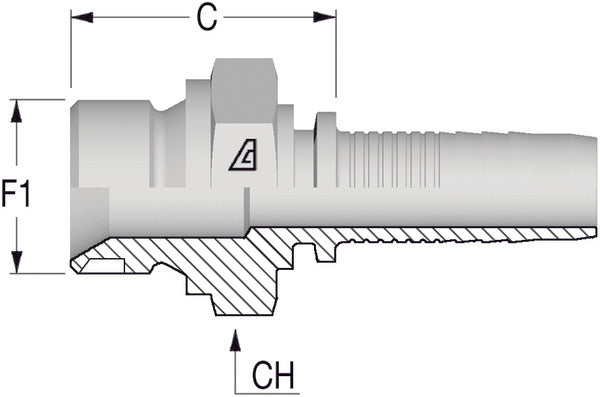 1/2" BSP Male Coned x 5/8 Hose