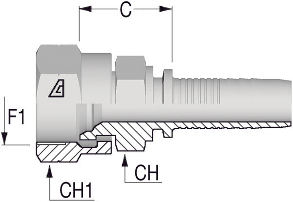 M24 JIS Fem x 5/8 Hose KOMATSU