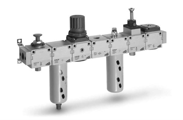 Lock valve-FRL ass-electo soft start-1/4-25mic-c/w flanges