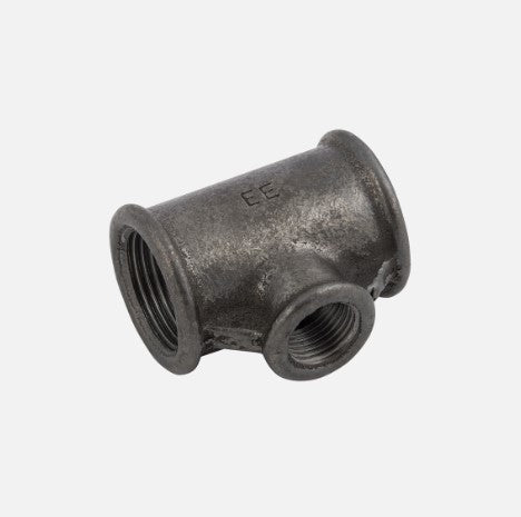 2" x 1.1/4" BSP BLACK Reducer Tee