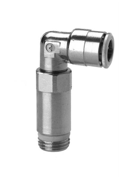 Push in fitting-extended swivel elbow-6mm tube-1/4 thread