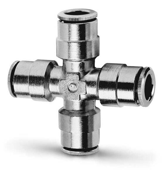 Push in fitting-equal tube cross connector-6mm tube