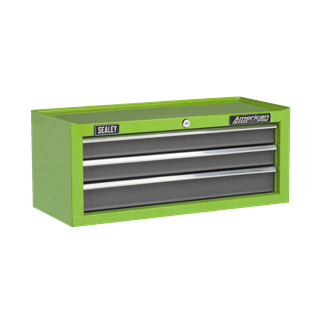 Mid-Box 3 Drawer with Ball-Bearing Slides - Green/Grey