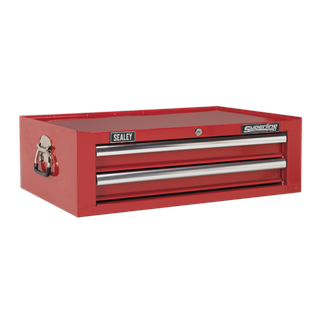 Mid-Box 2 Drawer with Ball-Bearing Slides - Red