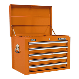 Topchest 5 Drawer with Ball-Bearing Slides - Orange