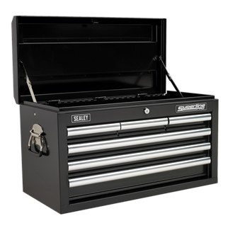 Topchest 6 Drawer with Ball-Bearing Slides - Black