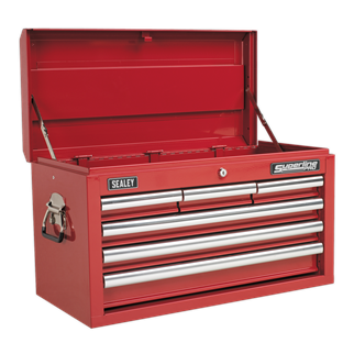 Topchest 6 Drawer with Ball-Bearing Slides - Red