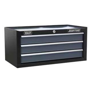 Mid-Box 3 Drawer with Ball-Bearing Slides - Black/Grey