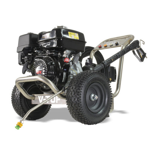 V-TUF GB080SS Industrial 9HP Gearbox Driven Honda Petrol Pressure Washer - 2900psi, 200Bar, 15L/min - STAINLESS STEEL FRAME