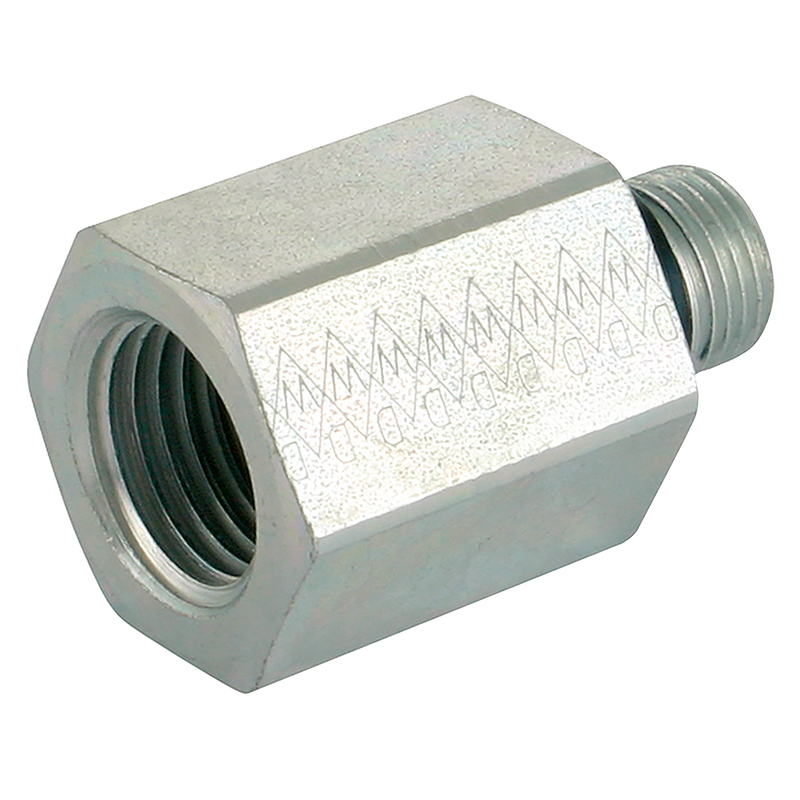 3/8"  X 3/4"  BSPP M/FEM BUSH/SEAL STEEL