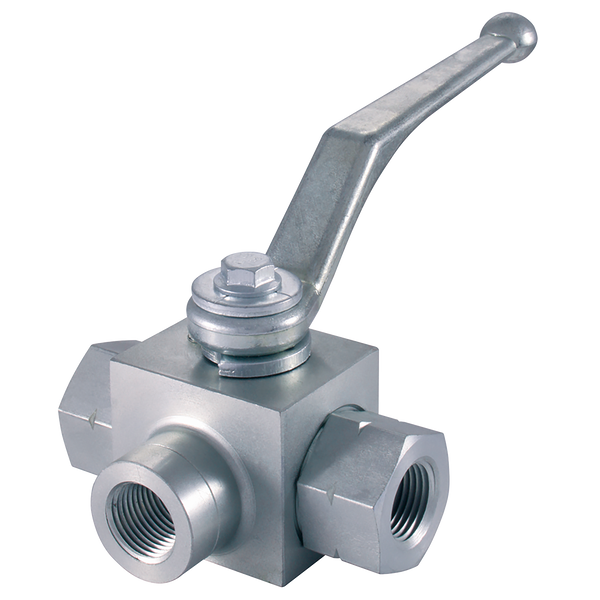 1/2" BSPP T PORTED HYDRAULIC BALL VALVE