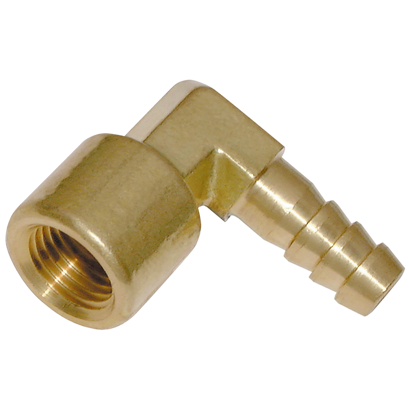 3/8" BSP FEMALE X 3/8" ID HOSE BRASS ELBOW