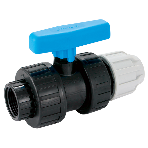 27-35 X 1.1/2"  UNIVERSAL POLYETHYLENE  (MDPE) COMPRESSION VALVE X FEMALE BSP