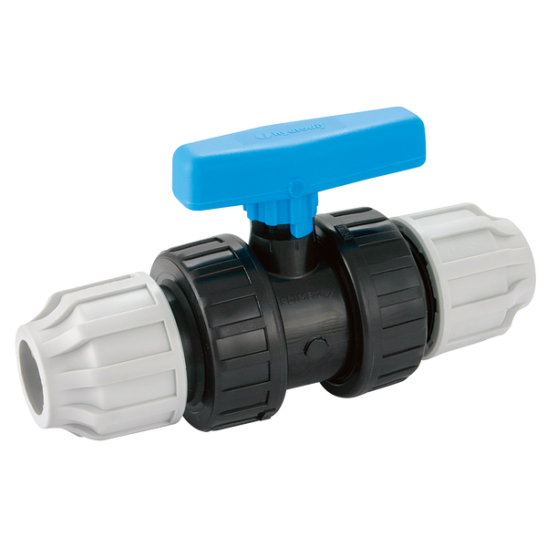 POLYETHYLENE  (MDPE) COMPRESSION BALL VALVE 32MM