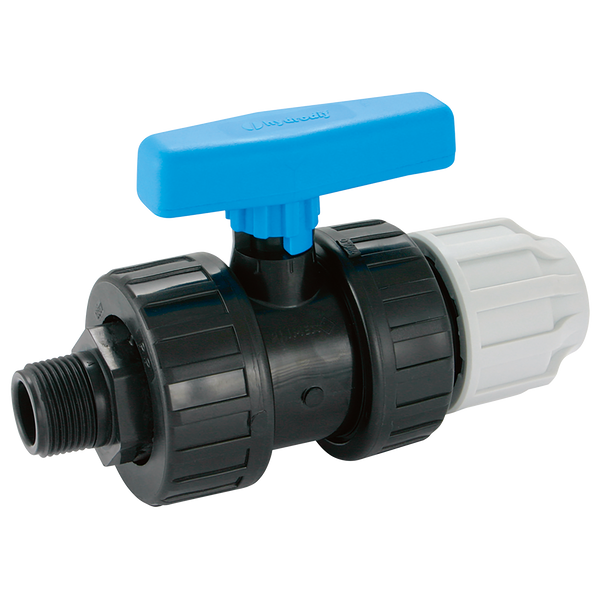 32MM X 1"  POLYETHYLENE (MDPE)  COMPRESSION VALVE X MALE BSP